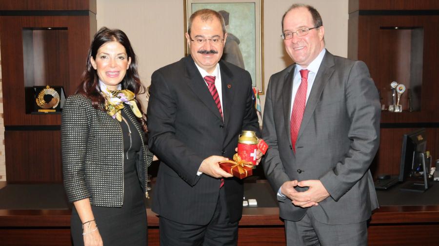 İSVİÇRE BÜYÜKELÇİSİ HAFFNER GSO'YU ZİYARET ETTİ