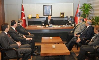 GSO YÖNETİMİNDEN EMNİYET MÜDÜRÜ ERHAN GÜLVEREN’E ZİYARET