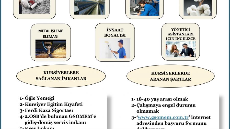 GSO-MEM’DE İSTİHDAM GARANTİLİ MESLEK EDİNDİRME EĞİTİMLERİ DEVAM EDİYOR