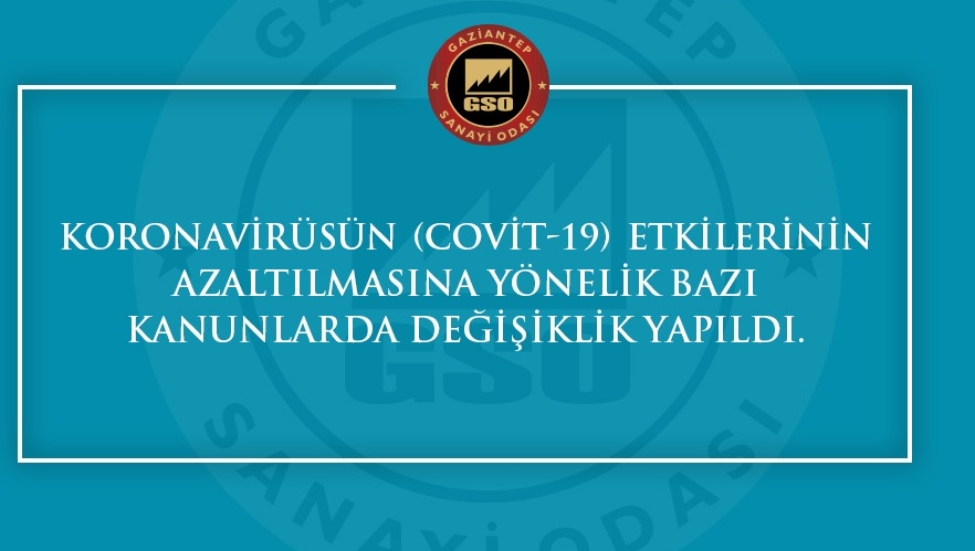 KORONAVİRÜSE YÖNELİK BAZI KANUNLARDA DEĞİŞİKLİK YAPILDI