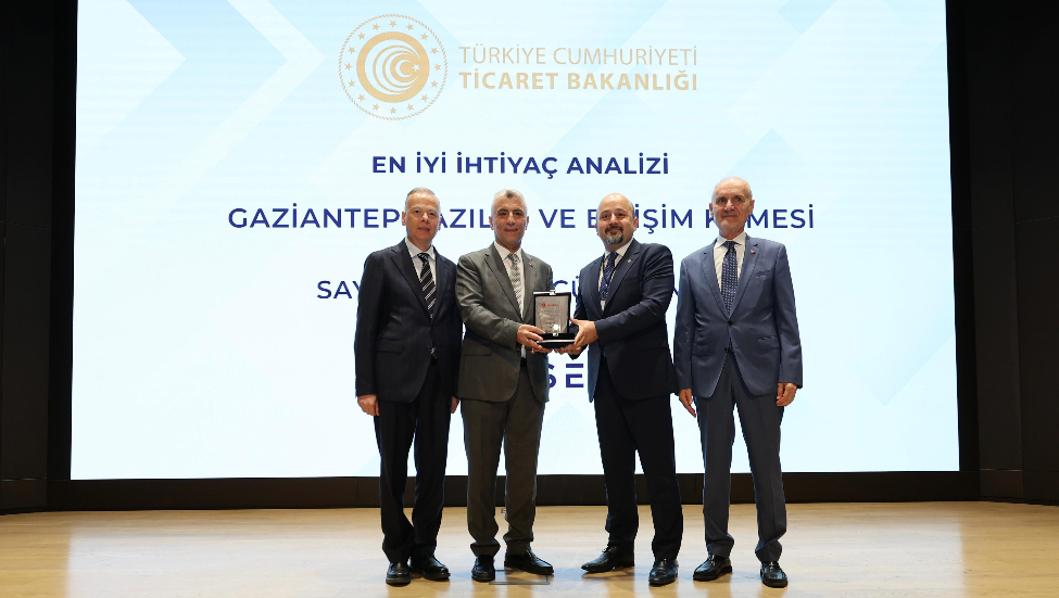 TİCARET BAKANLIĞI’NDAN GSO’YA ÖDÜL