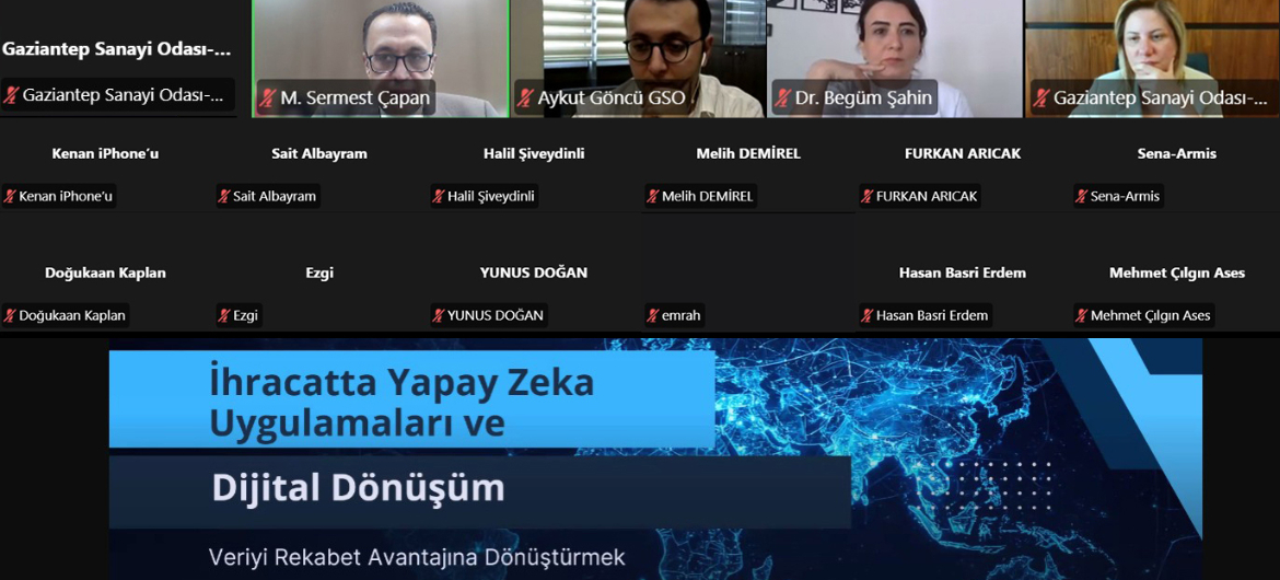 GSO'DAN İHRACATTA YAPAY ZEKÂ VE DİJİTAL DÖNÜŞÜM EĞİTİMİ